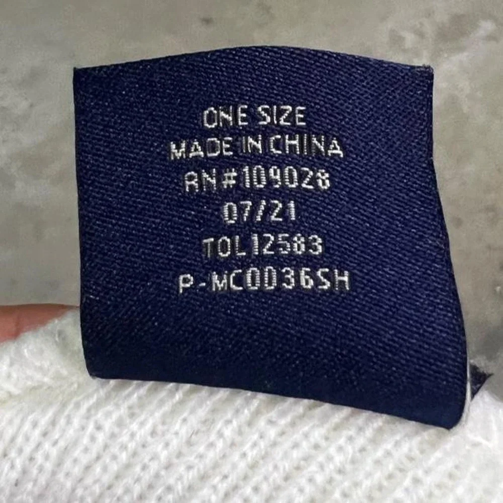 U.S. Polo Assn. white knit beanie
